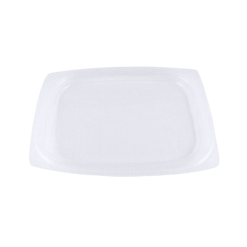 Lid Flat 5.9X4.8X0.3 IN PLA Clear Rectangle For 8-16 OZ Container 900/Case