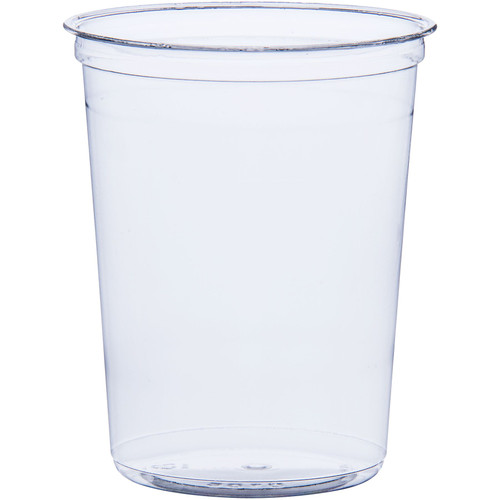 Solo® Cold Deli Container Base 32 OZ RPET Clear Round Freezer Safe 50 Count/Pack 10 Packs/Case 500 Count/Case
