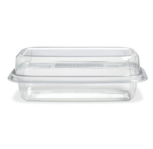 Crystal Seal® Hoagie & Sub Take-Out Container Hinged With Dome Lid 9X5X3.03 IN PET Clear Rectangle 100/Case