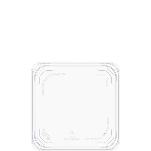 Dart® TamperGuard™ Lid 5.9X5.9X0.4 IN 1 Compartment PET Clear For Snack Container Recessed Tamper-Evident Tamper-Resistant 75 Count/Pack 4 Packs/Case