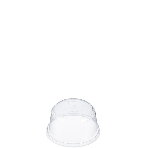 Solo® SoloServe® Lid Dome 3.868X2.04 IN 1 Compartment PET Clear Round For 8 OZ Dessert Container No Hole 50 Count/Pack 20 Packs/Case