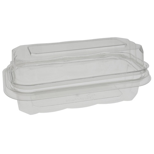 EarthChoice® Deli Container Hinged 8.7X3.3X2.8 IN RPET Clear Tamper-Evident 150/Case