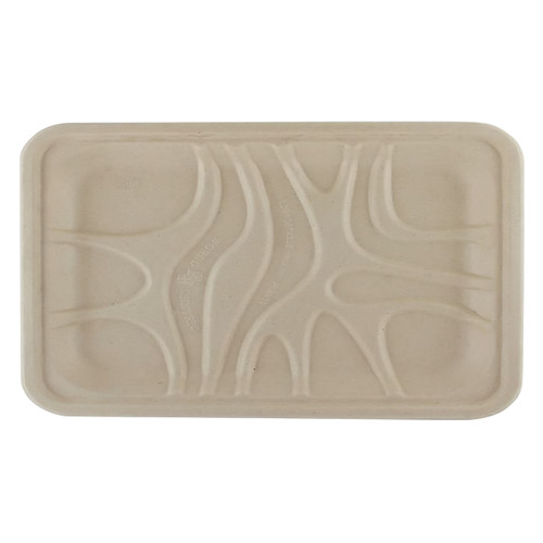Cafeteria & School Lunch Tray Base 9.125X7.125X0.65 IN Fiber Natural 500/Case