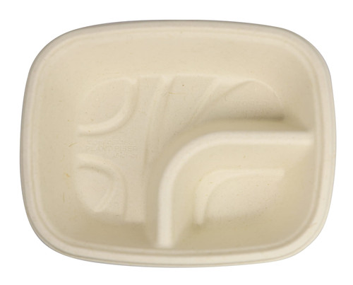 Nacho Take-Out Tray 7X5X1.5 IN 2 Compartment Pulp Fiber 600/Case