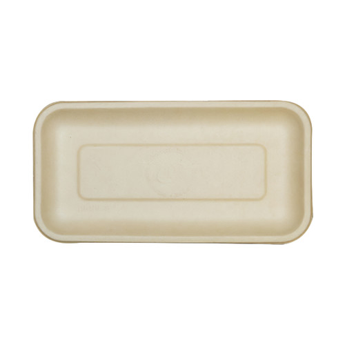 Take-Out Container Base 8.3X4.5X0.6 IN Pulp Fiber Kraft Rectangle 500/Case