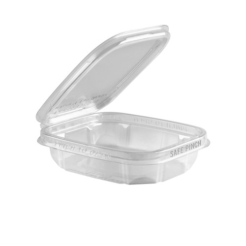 Take-Out Container Hinged 8 OZ Clear Tamper-Evident 200/Case