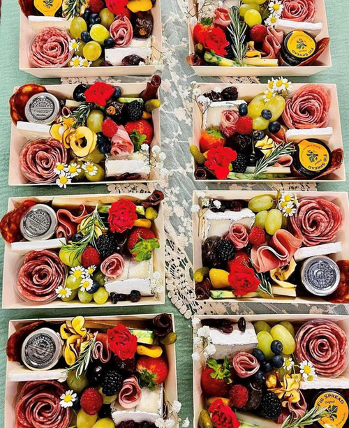 Serving Tray Base & Lid Combo With Dome Lid 6X8X2 IN Balsa Wood RPET Natural Clear Rectangle 100/Case