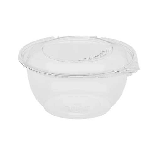 Salad Take-Out Container Hinged With Dome Lid 32 OZ PET Clear Tamper-Resistant 240/Case