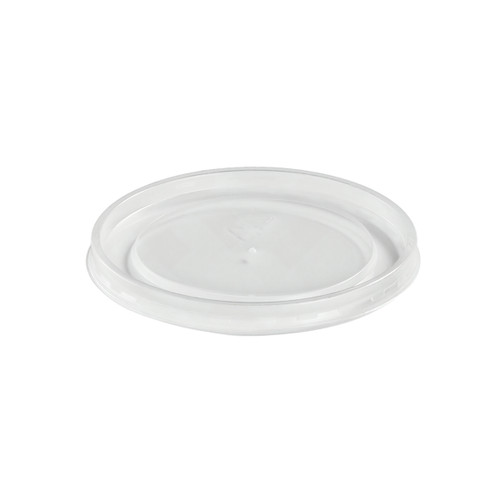 Victoria Bay Lid Flat Plastic Translucent Round For 16-32 OZ Container 500/Case