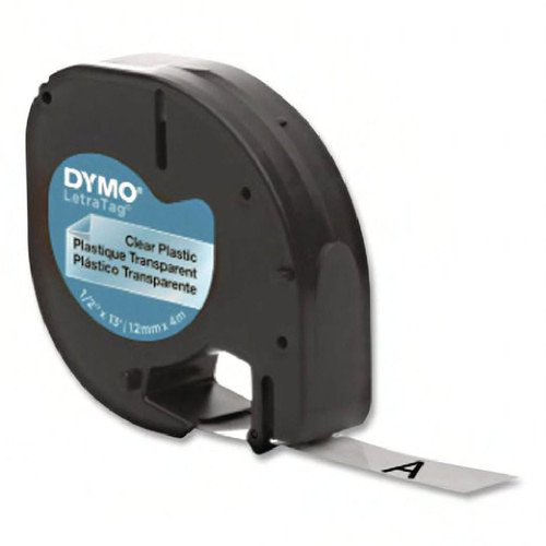LetraTag® Label Maker Labels 0.5IN X13FT Clear Plastic Adhesive 1/Each