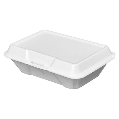 Victoria Bay Take-Out Container Hinged 9.19X6.5X2.75 IN Foam White Tab-Lock 150/Case