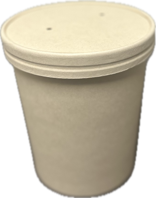 Victoria Bay Food Container Base & Lid Combo 32 OZ Paper Kraft Round 250/Case