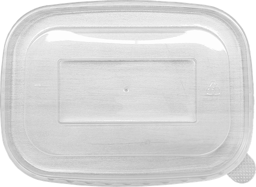 Victoria Bay Lid Flat PP Clear Rectangle For 25-34 OZ Take-Out Container Base 300/Case