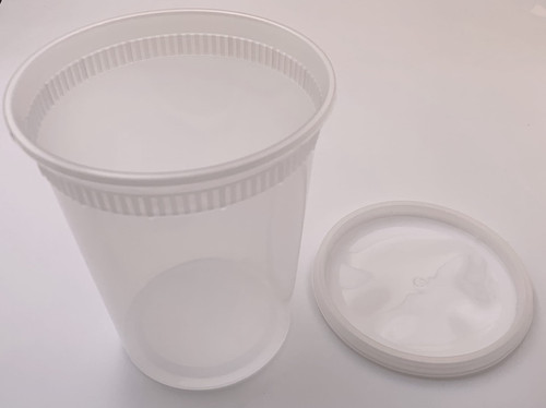 Victoria Bay Deli Container Base & Lid Combo With Polyethylene (PE) Lid 32 OZ PP Round 240/Case