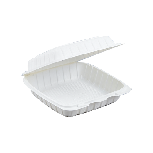 Victoria Bay Take-Out Container Hinged 9X9X3 IN MFPP White Square 60GM 120/Case