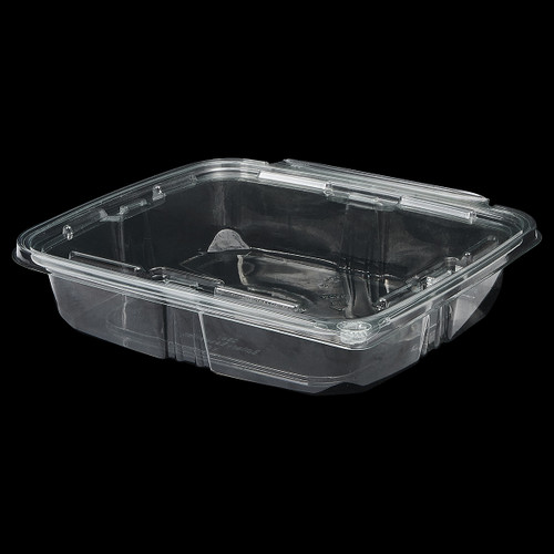 Victoria Bay Deli Container Hinged 35 OZ RPET Clear Tamper-Evident 90 Count/Pack 2 Packs/Case 180 Count/Case