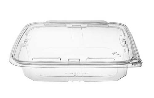 Victoria Bay Deli Container Hinged 35 OZ RPET Clear Tamper-Evident 90 Count/Pack 2 Packs/Case 180 Count/Case