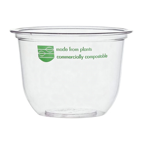 Bella Pot 96-Series Deli Container Base 10 OZ PLA Clear Round 1000/Case