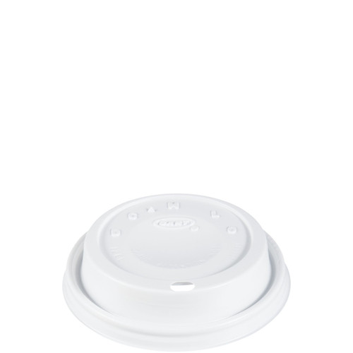 Dart® Lid Dome 3.6X0.9 IN HIPS White For 6-12 OZ Hot Cup Cappuccino Sip Through 100 Count/Pack 10 Packs/Case