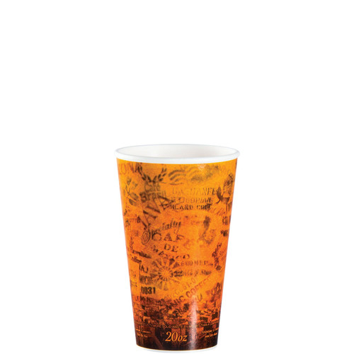 Dart® Fusion® Cup Insulated 20 OZ Polystyrene Foam Paper Multicolor Escape® 20 Count/Pack 25 Packs/Case 500 Count/Case