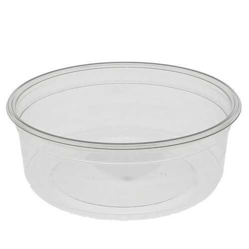 Deli Container Base 8 OZ PET Clear Round 500/Case