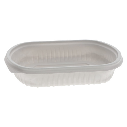 Food Container Base 24 OZ MFPP White Rectangle 252/Case