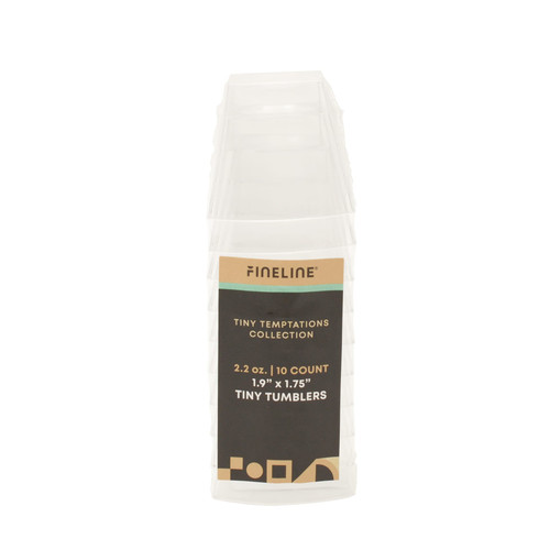 Tiny Temptations Cup Tumbler 2.2 OZ Plastic Clear 200/Case
