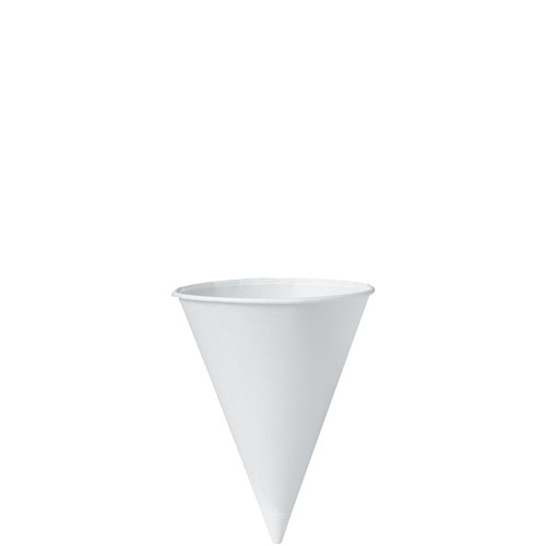 Solo® Cold Cup Water Cone 8 OZ Treated Paper White Treated 250 Count/Pack 10 Packs/Case 2500 Count/Case