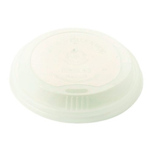 Lid Dome 3.6X0.7 IN CPLA White For 10-20 OZ Hot Cup Sip Through 1000/Case
