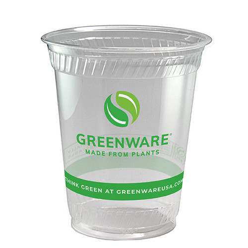 Greenware® Cold Cup 12-14 OZ PLA Clear Stock Print 1000/Case