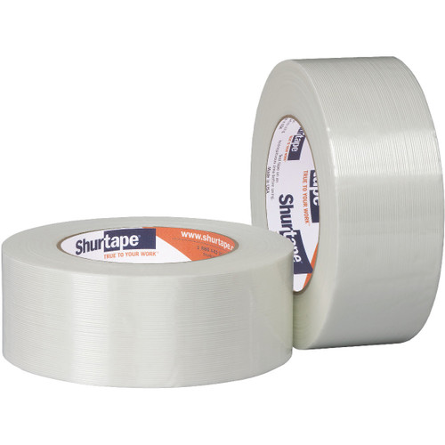 GS 490 Filament Tape 24MM X55M Clear Reinforced (BOPP) Rubber Adhesive 4.5MIL Economy 36 Rolls/Cs  64 Cs/Pallet