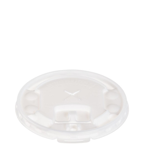 Dart® Trophy® Plus™ Lid Flat 3.57X0.368 IN HIPS Translucent For 12-24 OZ Cups Lock Tab With Hole Sip Through 100 Count/Pack 20 Packs/Case