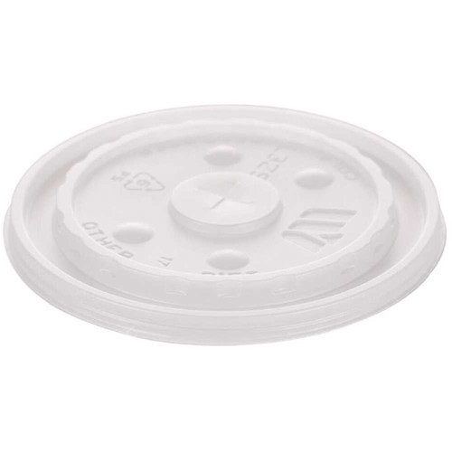 Lid Flat Plastic Translucent For 32 OZ Cup With Hole Identification 1000/Case
