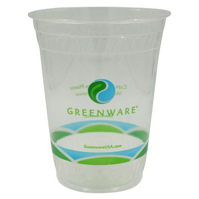 Greenware® Cold Cup 16-18 OZ PLA Clear Stock Print 1000/Case