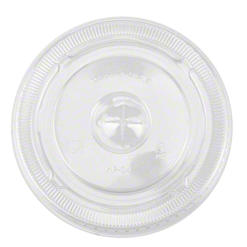 Lid Flat 108MM PET Clear For 32 OZ Cup Straw Slot 25 Count/Pack 20 Packs/Case 500 Count/Case