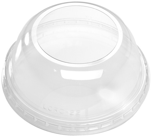 Lid Dome PET Clear For 12-24 OZ Cold Cup With Hole 1000/Case