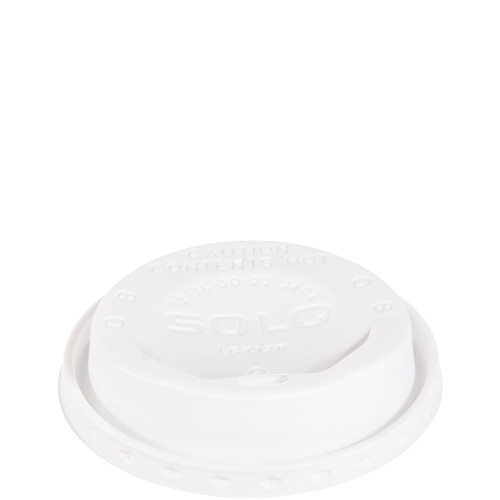 Dart® Trophy® Plus™ Lid Dome 3.53X0.9 IN HIPS White For 12-16-20-24 OZ Cup With Hole 125 Count/Pack 12 Packs/Case