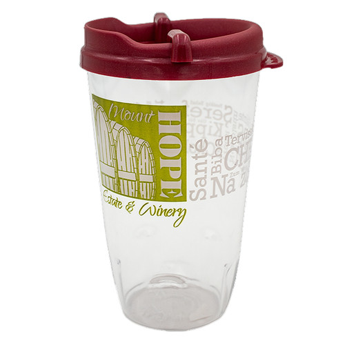 Cup & Lid Combo Tumbler With Dome Lid 16 OZ Plastic Clear Swivel 72/Case