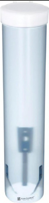 San Jamar Cup Dispenser 3.25X16 IN HIPS Frosted Blue Self-Adjusting 1/Case