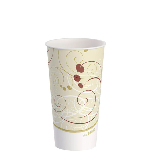 Solo® Cold Cup 32 OZ Double Sided Poly Paper (DSP) Multicolor Symphony® Stock Print 40 Count/Pack 12 Packs/Case