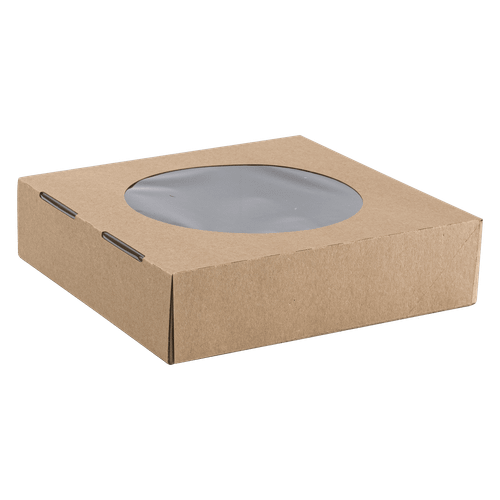 Pie Box 10X10X2.5 IN Kraft With Window 100/Case