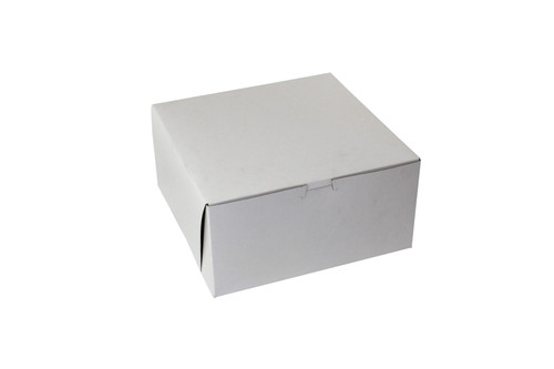 Bakery Box 10X10X5 IN Paperboard White Corner Lock 1-Piece 100/Bundle