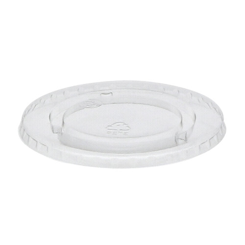 Lid Flat 4X0.3 IN RPET Clear For 12-24 OZ Cold Cup No Hole 1020/Case