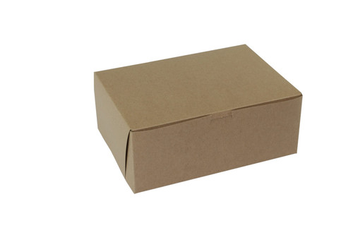 Bakery Box 10X7X4 IN Paperboard Kraft Corner Lock 1-Piece 100/Bundle