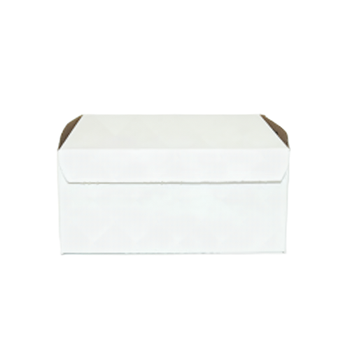 Easy Lock Cake Box 6.5X6.5X3 IN SUS Paperboard CRB White Square Lock Corner 1-Piece 250/Bundle