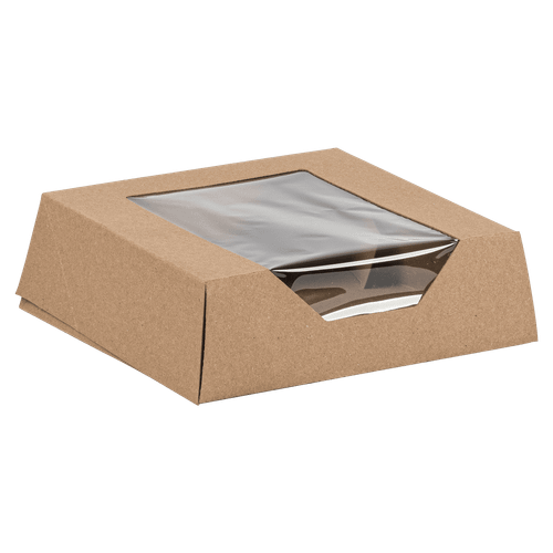 VISIONS Bakery Box 8 IN Paperboard PET Kraft With Window 100/Case