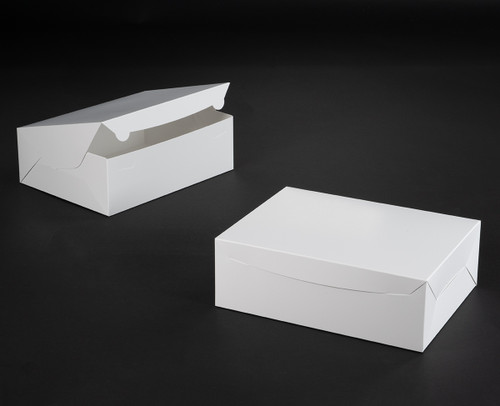 Cake Box 12X9X4 IN White Locking Tab 100/Case