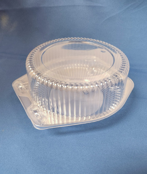 Pie Hinged Container With High Dome Lid 6 IN OPS Clear Round 350/Case