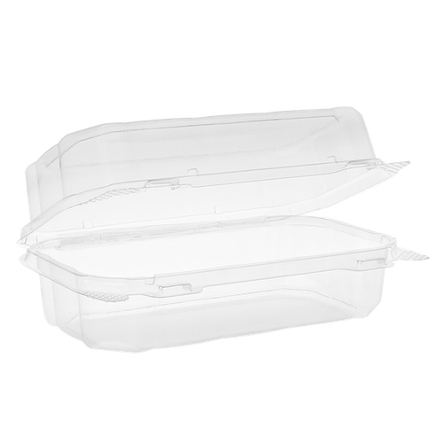 Loaf Container & Lid Combo With Hinged Dome Lid 9X6X3 IN PET Clear 220/Case