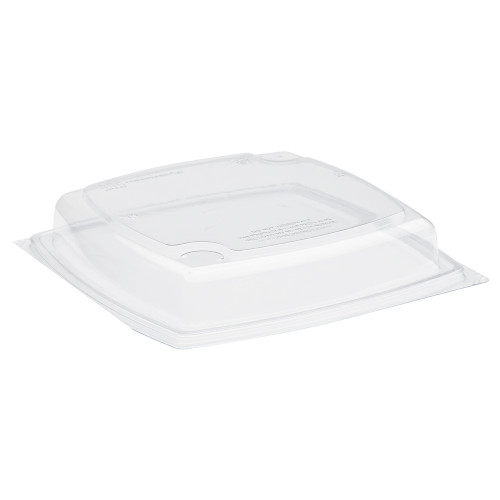 The BOTTLEBOX ® Lid 9X9X1.6 IN RPET Clear Square For 40 OZ Container Base 400/Case